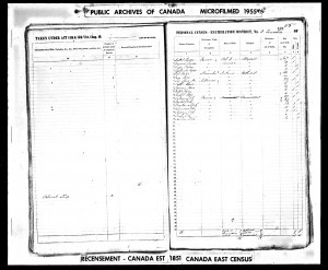 James Kerr 1851 Census Quebec