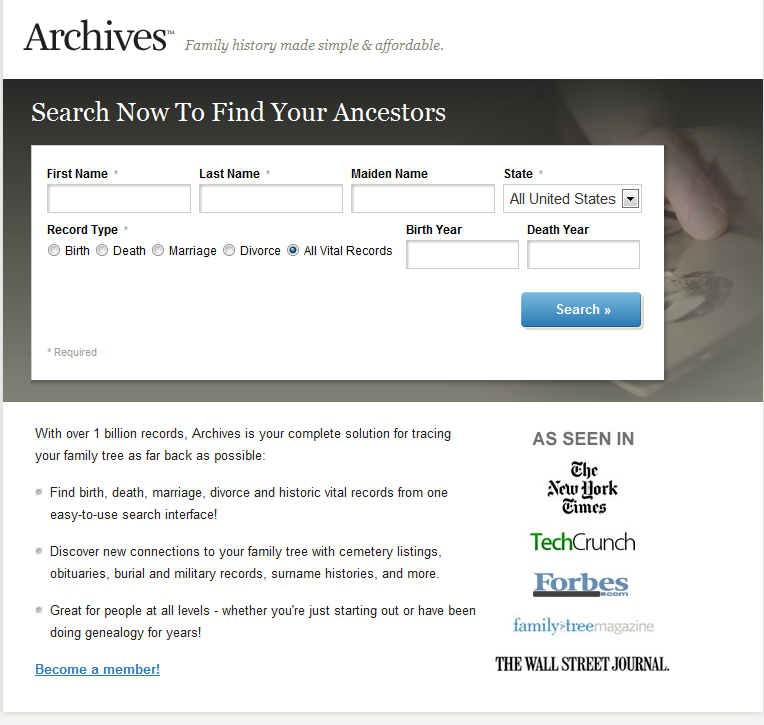 Family Tree Search Archives.com